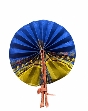 The fan is lightweight and portable, making it easy to carry around and use on the go. It's perfect for keeping cool in hot weather or for adding a touch of elegance to any outfit. The fan is also ideal for use as a decorative piece in your home, adding a burst of color and culture to any room.   